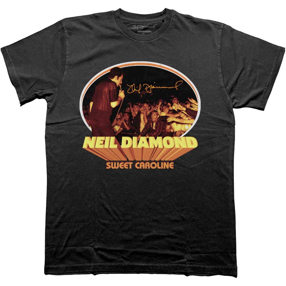 Neil Diamond - Sweet Caroline Oval Tshirt Homme - Noir